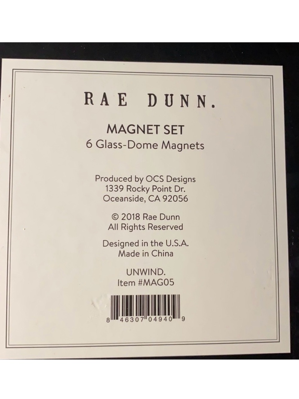 Rae Dunn White and Black Glass-Dome Magnet Set - Picture 2 of 2